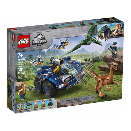 Set de construcción Lego Jurassic World Gallimimus and Pteranodon breakout 391 piezas  en  caja