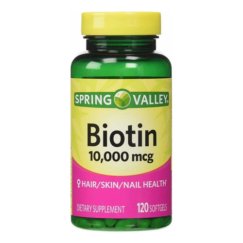 Biotina 10,000mcg (120 Cápsulas)cabello Hermoso, Uñas Y Piel Sabor Sin sabor