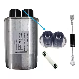 Kit Reparo Microondas Capacitor 0,85uf + Diodo + Fusivel