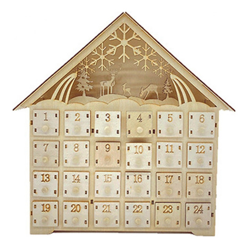 Fairy Lights 2022 Calendario De Adviento De Madera Con L [u