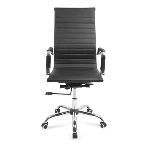 Sillón Ejecutivo Reforzado Ergonómico Gamer Silla De Oficina Color Negro Material del tapizado Cuero sintético