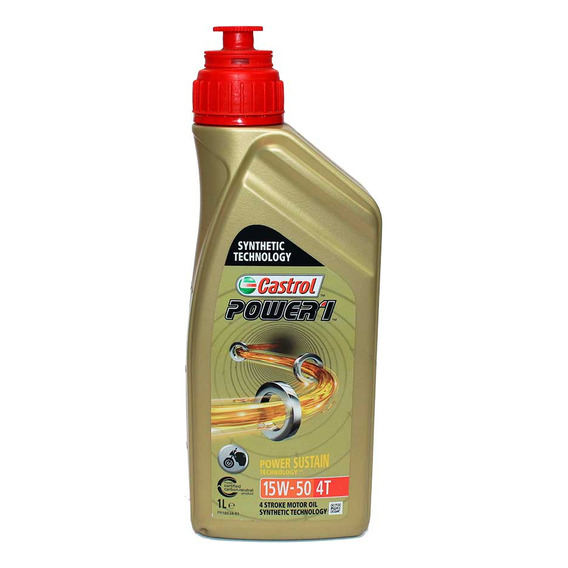 Aceite Para Moto. Power 1 4t 15w-50, Lt C1 Castrol