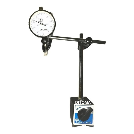 Base Magnética + Reloj Comparador Centesimal 0-10 Mm