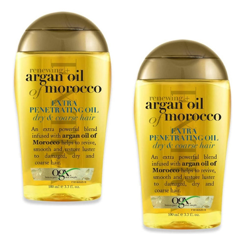 Tratamiento Capilar Ogx Aceite Argán Of Morocco 100ml 2 Pack