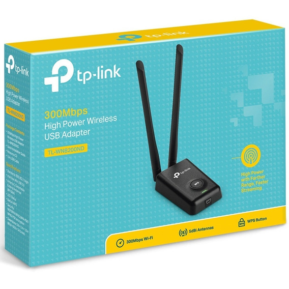 Adaptador Wifi Usb Rompe Muro Tp Link 300mbps Tl Wn8200nd