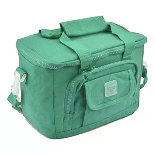 Lancheira Térmica Com Compartimentos Colorida Poliester Clio Cor Verde