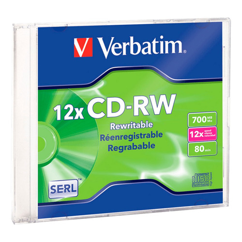 Disco virgen CD-RW Verbatim de 12x