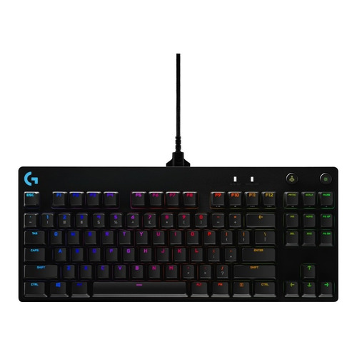 Teclado Logitech Mecánico Pro X Para Gaming Versión Clicky Color del teclado Negro Idioma Inglés US