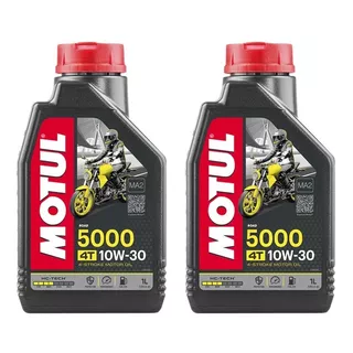 Kit 2 Óleos Motul 5000 4t 10w30 1 Litro Honda Cb300 Ssint