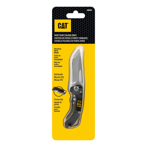 Cuchillo Navaja Plegable Cat 980009 Punta Curva