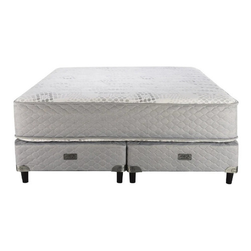 Sommier Americana Piero Resortes Montreaux ll Súper queen de 200cmx160cm  blanco con base dividida