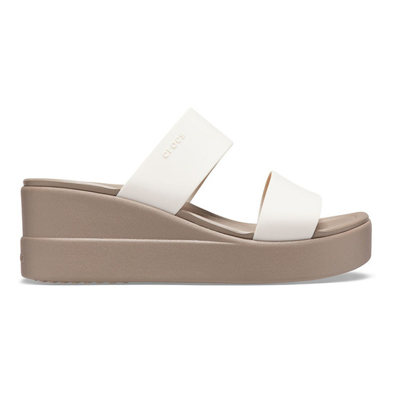 Crocs Sandalias Brooklyn Low Wedge Blanco