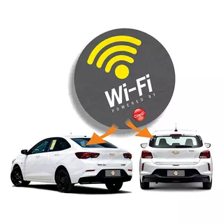 Adesivo Wi-fi Claro P/ Vidro Traseiro Veículos Gm (redondo)