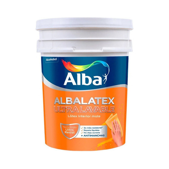 Pintura Albalatex Latex  Ultralavable Premium Mate 20lts M M