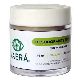 Desodorante Natural Vegano 40 Gr, Sin Aluminio, Transpira Fragancia Aroma Coco