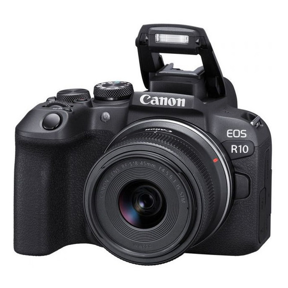 Cámara Canon Eos R10 Con Lente Rf-s 18-45mm F/4.5-6.3 Is Stm