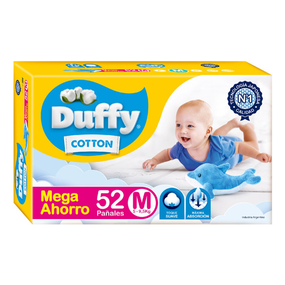 Pañales Duffy Cotton Mega Ahorro Talles M G Xg Xxg