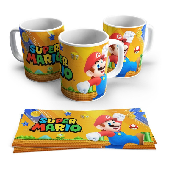 Taza Super Mario Bros, Regalo, Souvenir, Cumpleaños