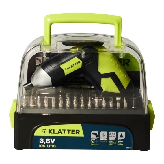 Atornillador Eléctrico Klatter Destornilla Inalámbrico 3.6v Color Amarillo