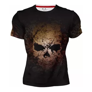 Playera 3d Sublimada Full Print Caballero Calavera Piedra