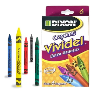 60 Crayones Dixon Vividel Extra Grueso 10 Cjas C / 6 Pz Color Colores