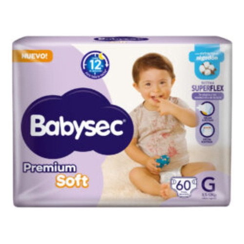 Babysec Premium Soft Pañales Descartables Los Talles Género Sin género Tamaño Grande (G)
