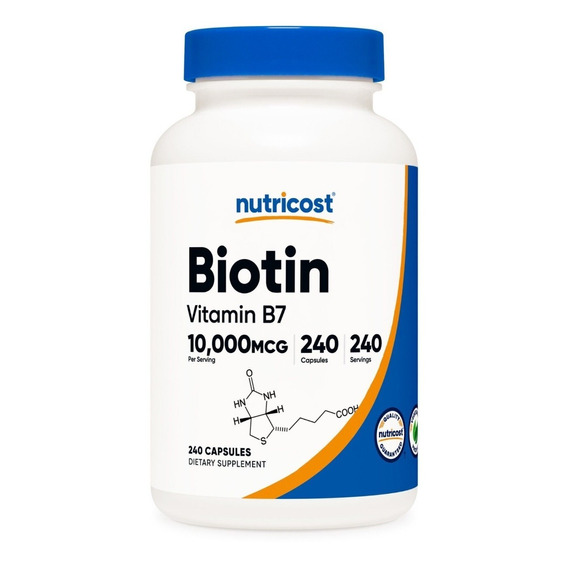 Biotina Biotin 10000 Mcg Importada 240 Capsulas