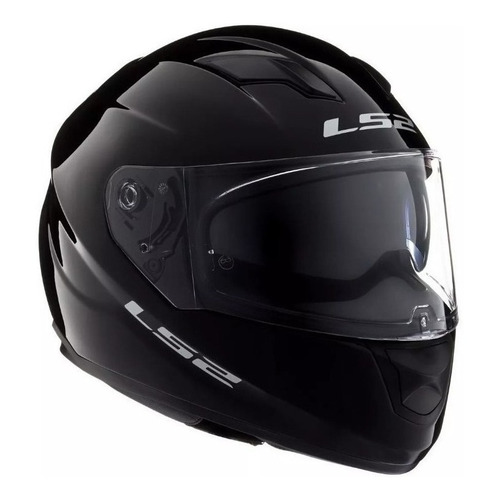 Casco para moto integral LS2 Stream Evo FF320  black solid talle L 