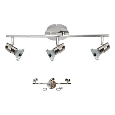 Aplique Pared 3 Luces Gu10 Led Party Niquel Platil Candil