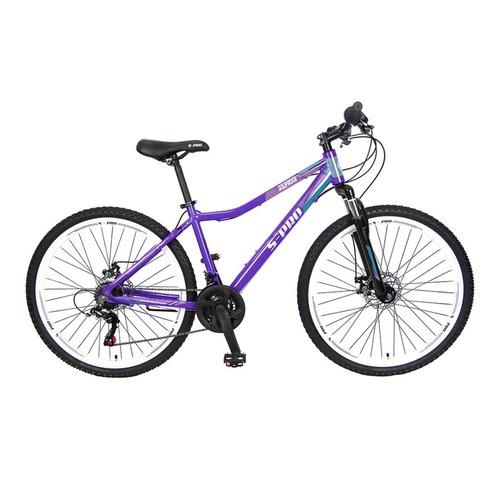 Mountain bike femenina S-Pro Zero 3  2023 R27.5 21v frenos de disco mecánico cambios Shimano Tourney TX50 color violeta con pie de apoyo