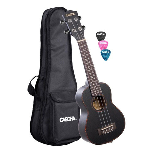 Cascha Ukelele Soprano Mahogany Hh-226 Bk Color Black