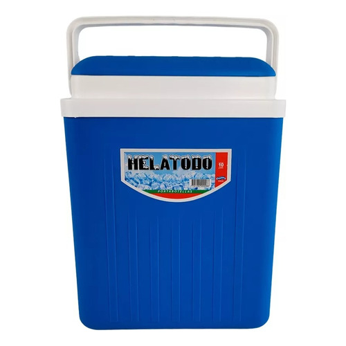 Heladera Conservadora Helatodo 10 Litros Porta Botellas Color Azul