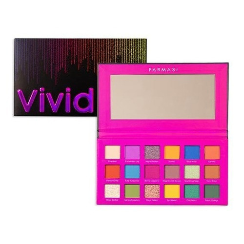 Vivid Eyeshadow Paleta De Sombras Para Ojos Farmasi 18 Tonos