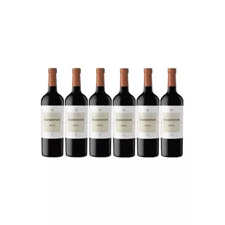 Vino Elementos Malbec 750 Ml Caja X 6 Unidades