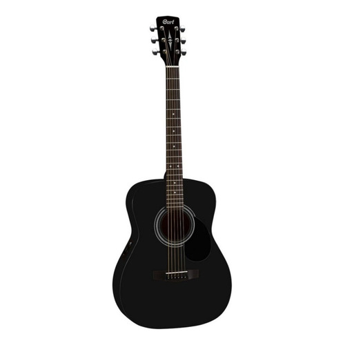 Guitarra Electroacústica Cort Standard AF510E para diestros black satin