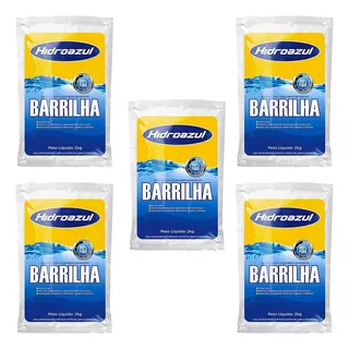 Kit 5x Barrilha Elevador De Ph Para Piscina Hidroazul 2 Kg