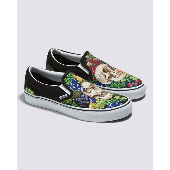 Zapatillas Unisex Classic Slip-on Fruit Skull Black/white