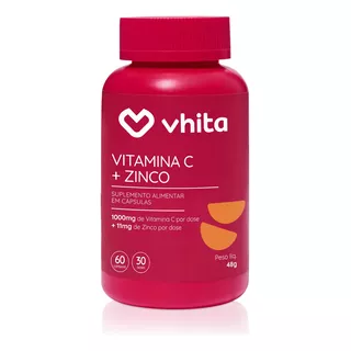 Suplemento Em Comprimidos Vhita Vitamina C 1000mg Pote 60un