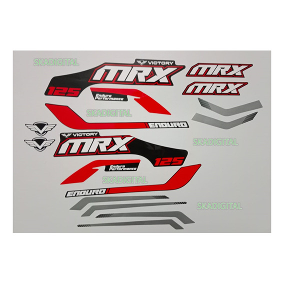 Kit Completo De Calcomanías Victory Mrx 125