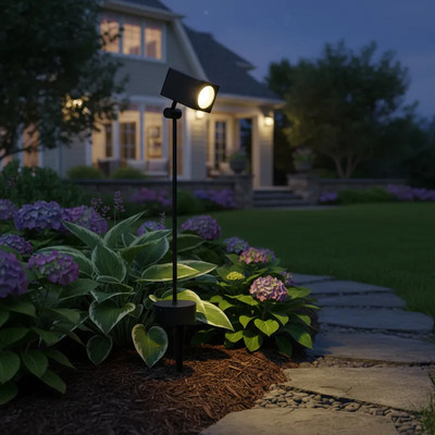Farol Con Jabalina Celeno Exterior Apto Led Gu10 Del