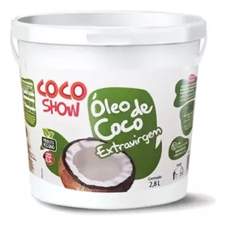 Balde Óleo De Coco Extra Virgem 2,8l - Coco Show - Copra