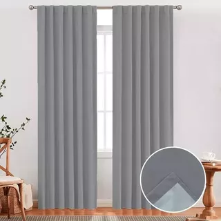  Love And Home Blackout De 220cm X 140cm Lisa Color Gris Oscuro - Pack Por 2