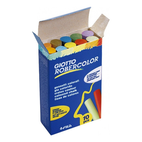 Caja De 10 Tizas Color Robercolor Giotto Hipoalargenica