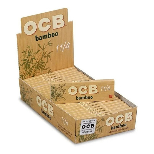 Papel Ocb Bamboo 1 1/4 Armar 78mm 25 Libros X 50 Papelillos