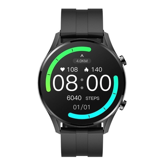 Smartwatch Imilab W12 1.32" caja 46mm de  aleación de zinc  black, malla  black de  silicona