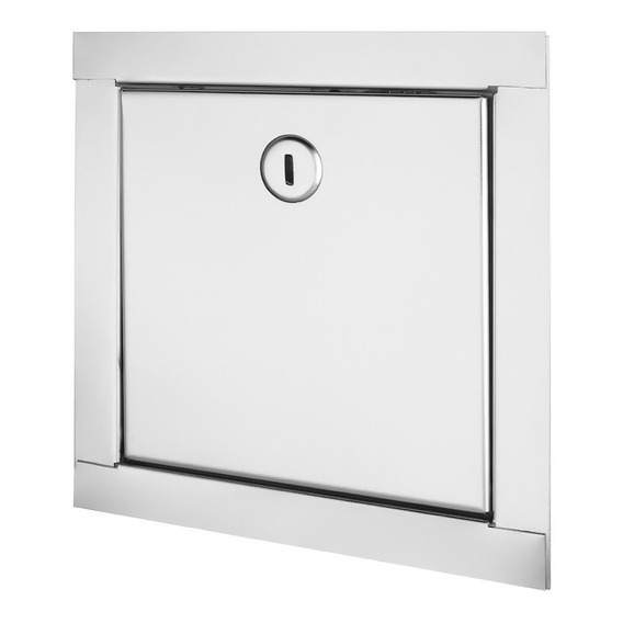 Tapa Puerta Llave De Paso Canilla Servicio 20x20 Acero Inox