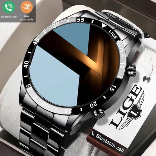 Lige - Reloj Inteligente Para Hombre bluetooth, Impermeable Color