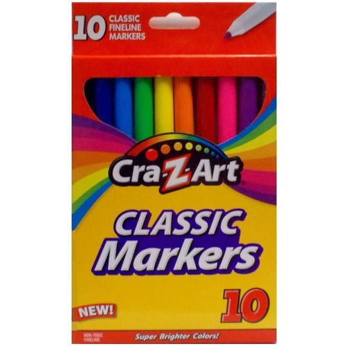 Set 10 Unidades Marcadores Crazart Labables Classic Lapiz