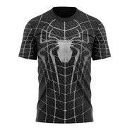 Homem Aranha Black - Camiseta Adulto - Tecido Dryfit