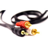 Cable Audio Auxiliar 3.5mm A Rca Gio 1.5 Mts Chapado En Oro